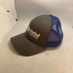 bristol motor speedway cap hat grey blue